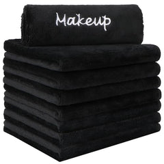 UNIMADE Makeup Remover Cloths,Black Facial Wash Cloths, Soft Coral Fleece Microfiber Face Towels for Face, Hand, and Bathroom (13in x 13in)