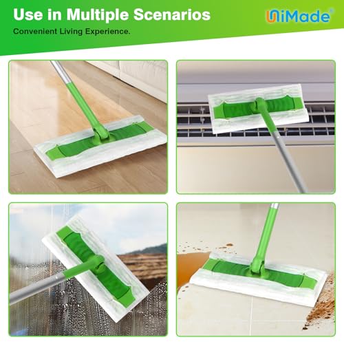 UNIMADE Dry Sweeping Cloths, Dry Mop Refills Compatible with Swiffer Sweeper - Disposable Duster Refills Mop for Cleaning Hardwood Floor Dust