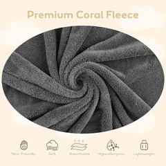 UNIMADE Hooded Towel for Newborns, 4 Pack Soft Coral Fleece Baby Bath Towels, Ultra Absorbent Baby Towels for Infants, Toddlers, Newborn Essential- 30 x 30 inch