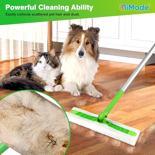 UNIMADE Dry Sweeping Cloths, Dry Mop Refills Compatible with Swiffer Sweeper - Disposable Duster Refills Mop for Cleaning Hardwood Floor Dust